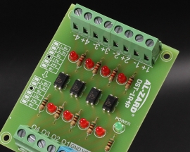 4Bit Optocoupler Isolator 5V to 24V Level Voltage Converter Board PLC Signal with DIN Rail